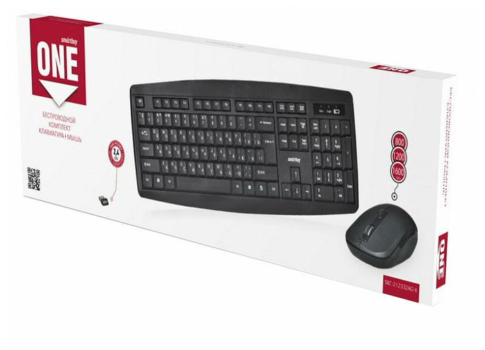 Комплект клавиатура+мышь Smartbuy ONE 212332AG черный (SBC-212332AG-K) /10