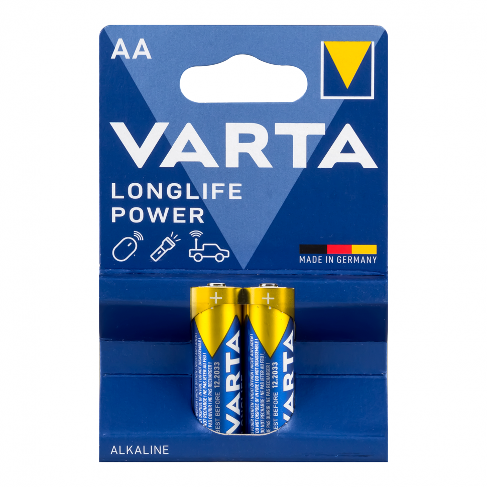 Батарейка Varta LONGLIFE POWER (HIGH ENERGY) LR6 AA BL2 Alkaline 1.5V (4906)