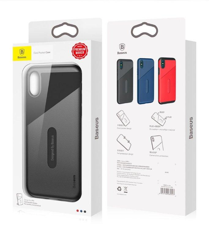Чехол iPhone XS Baseus Card Pocket