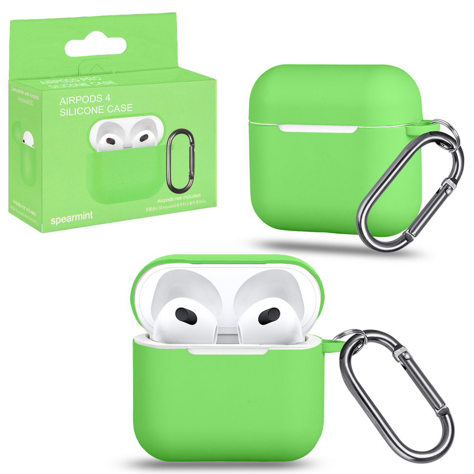 Чехол Airpods 4 с карабином №20 spearmint