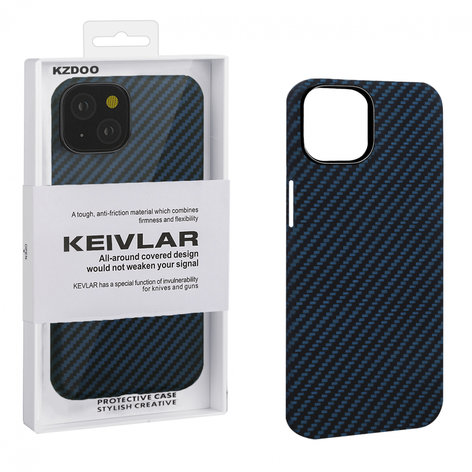 Чехол iPhone 15 Plus Kevlar Blue