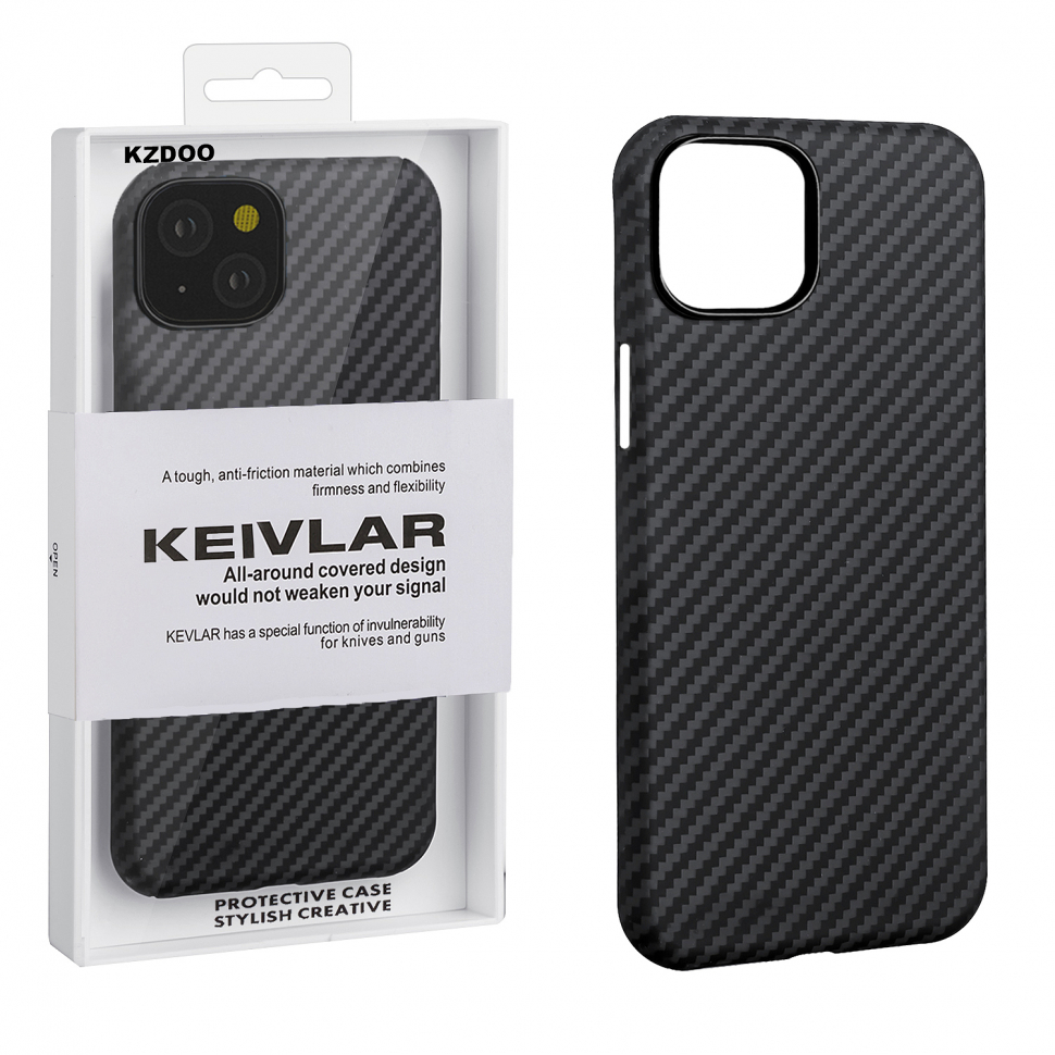 Чехол iPhone 15 Plus Kevlar Black