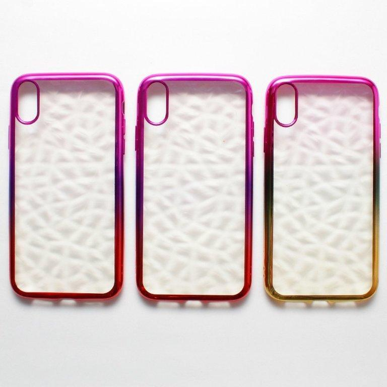 Чехол iPhone XR 3D градиент алмаз