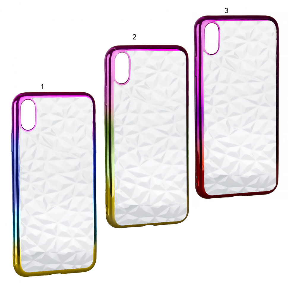 Чехол iPhone XS MAX 3D градиент алмаз