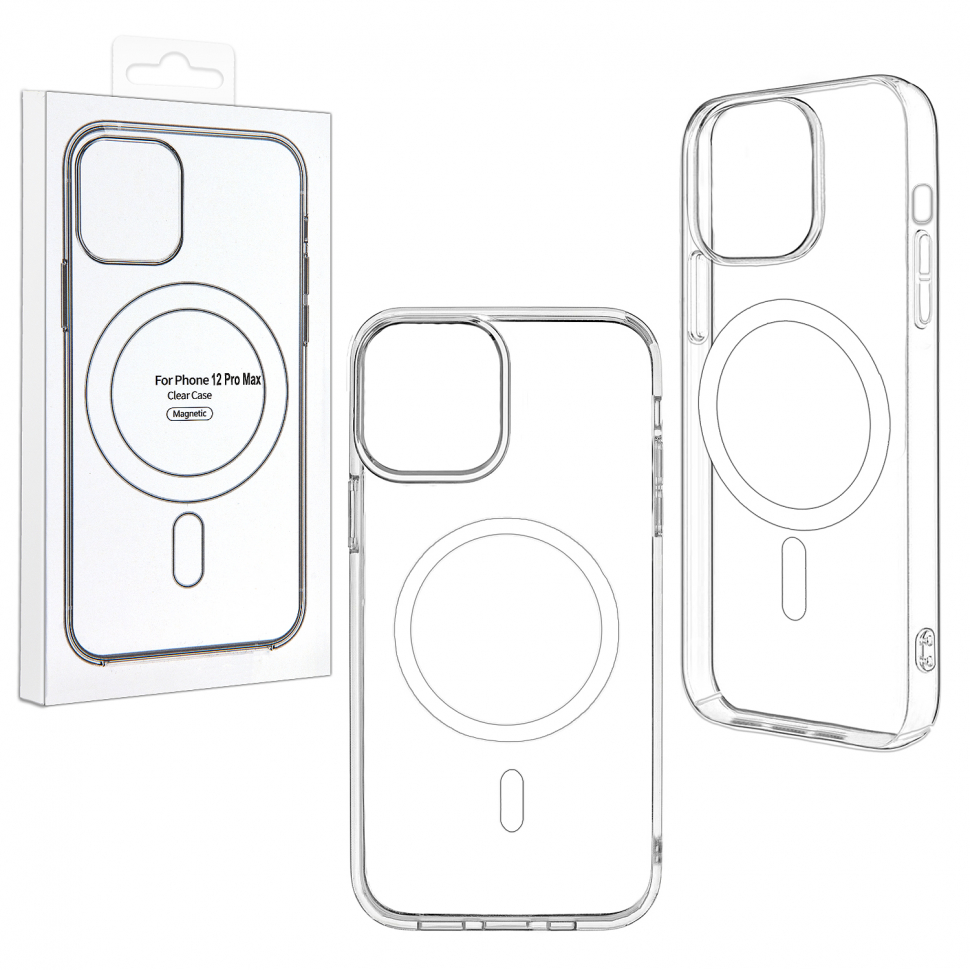 Чехол iPhone 12 Pro Max Clear Case (MagSafe) TPU+PC