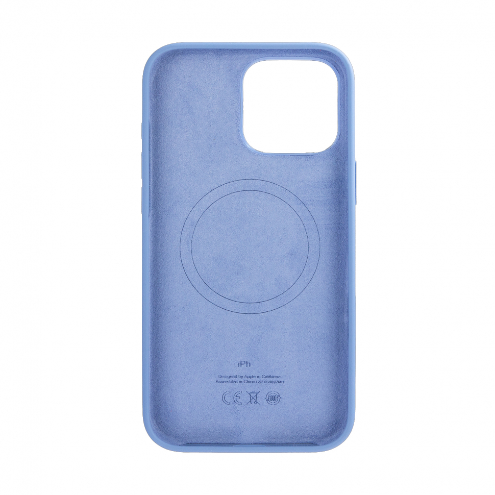 Чехол iPhone 16 Pro Max Silicon Case  Periwinkle (MagSafe + анимация NFC) c LOGO