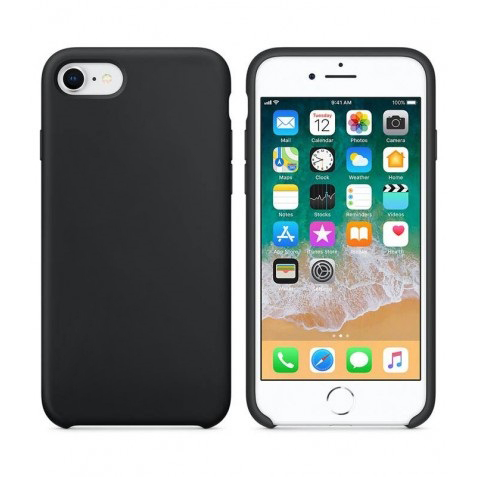 Чехол iPhone 8 Silicon Case  Black (c LOGO)