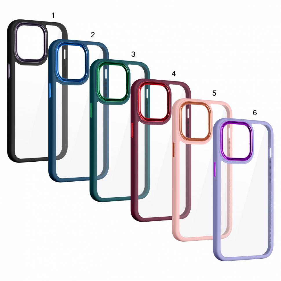Чехол iPhone 13 Pro цветной бампер