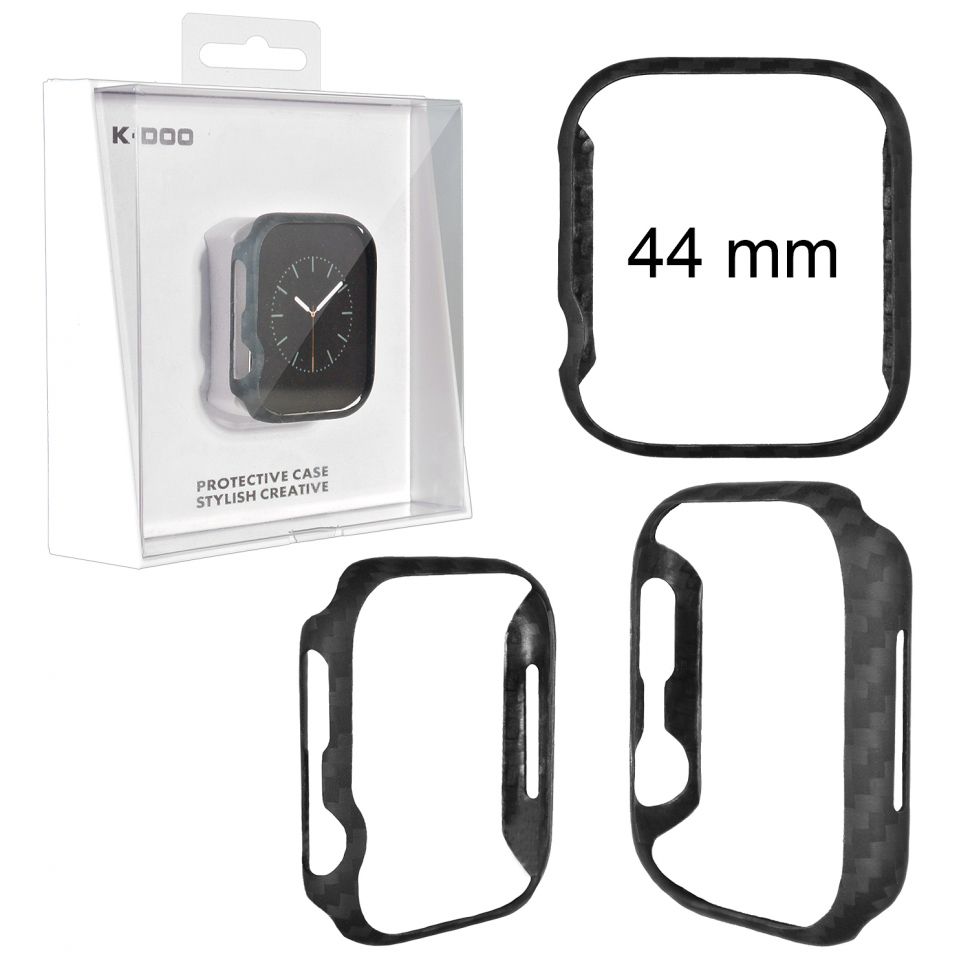Чехол Kevlar Edge Apple Watch 44MM Black K-DOO
