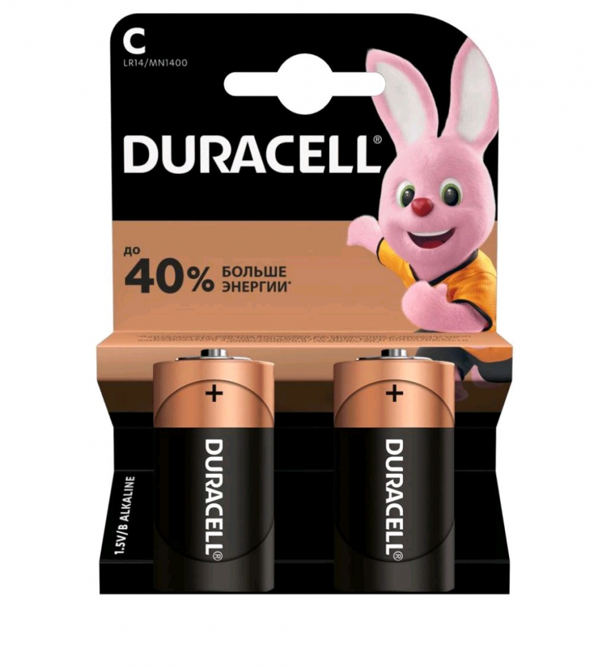 Батарейка щелочная DURACELL LR14 (C) 1.5В бл/2