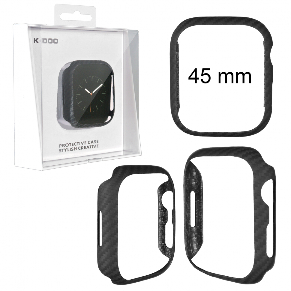 Чехол Kevlar Edge Apple Watch 45MM Black K-DOO