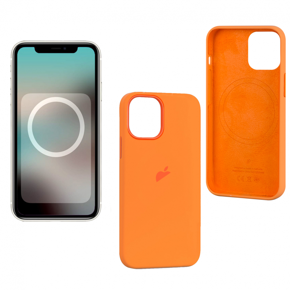 Чехол iPhone 13 Mini Silicon Case  Mari Gold (MagSafe + анимация NFC) c LOGO