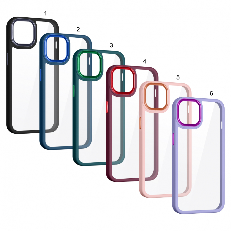 Чехол iPhone 14 цветной бампер