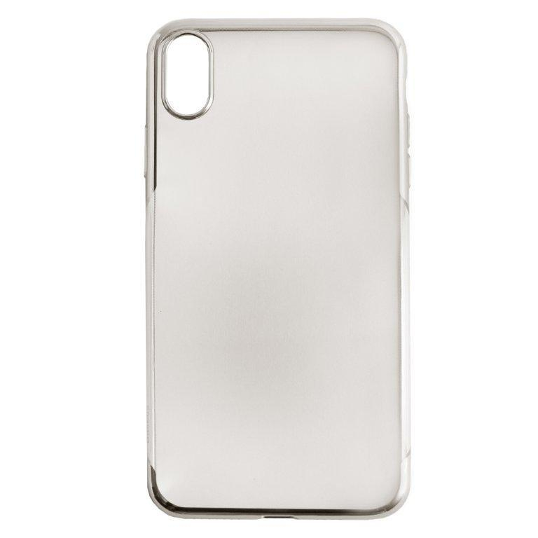 Чехол iPhone XR Baseus Shining с рамкой серебро
