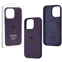 Чехол iPhone 16 Pro Silicon Case  (MagSafe + анимация NFC Clear) c LOGO Purple