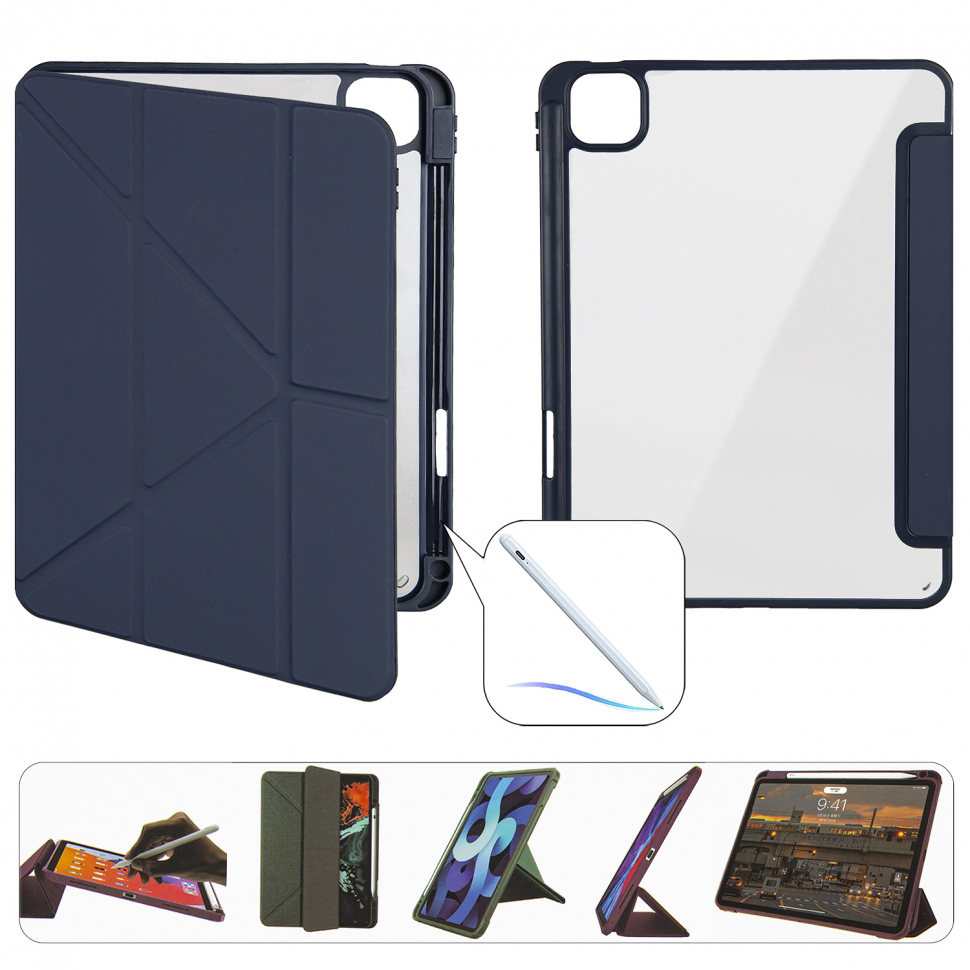 Чехол-книжка iPad Pro 11 (2024) Smart Case Crystal Folio (Pencil) Dark Blue
