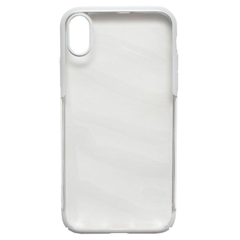 Чехол iPhone XS Max Baseus Glitter Case с рамкой белый
