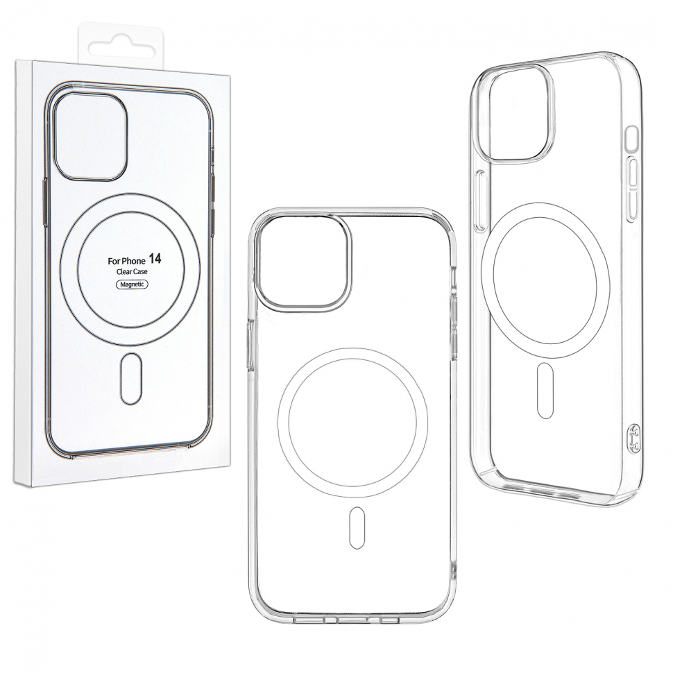 Чехол iPhone 14 Clear Case (MagSafe) TPU+PC