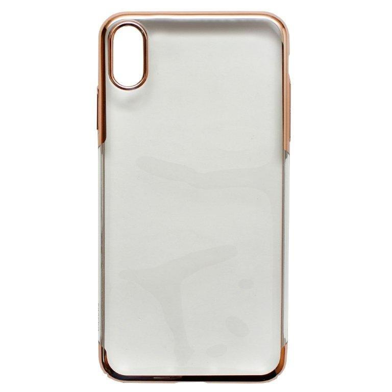 Чехол iPhone XS Max Baseus Glitter Case с рамкой золото