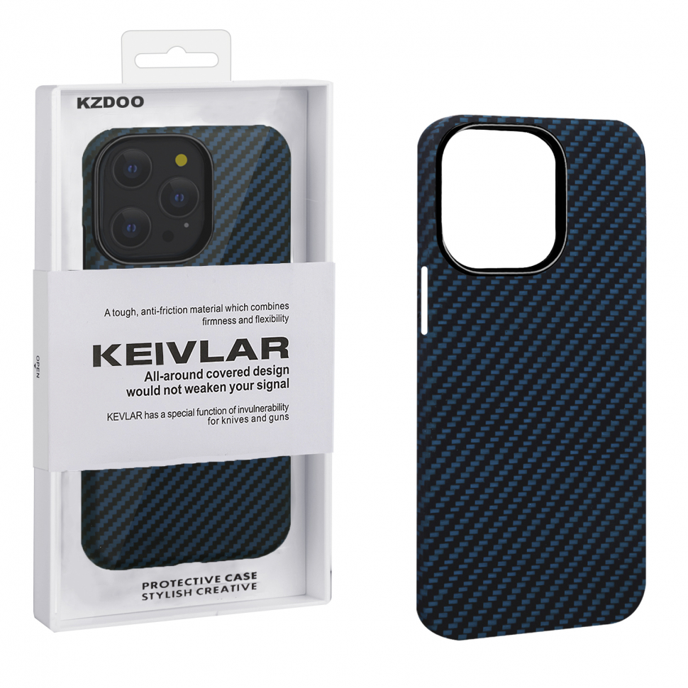 Чехол iPhone 15 Pro Kevlar Blue K-DOO
