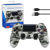 Джойстик PS4 DualShock беспроводной AA хаки серый (no logo)