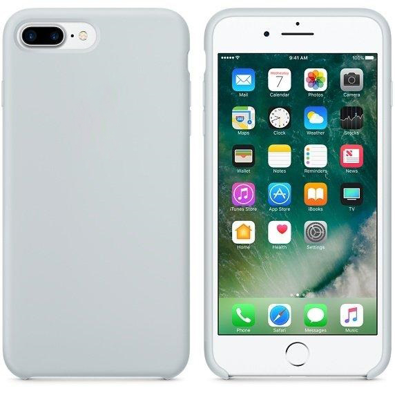 Чехол iPhone 8 Plus Silicon Case  Mist Blue (c LOGO)