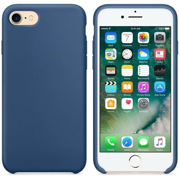 Чехол iPhone 8 Silicon CaseOcean Blue (c LOGO)