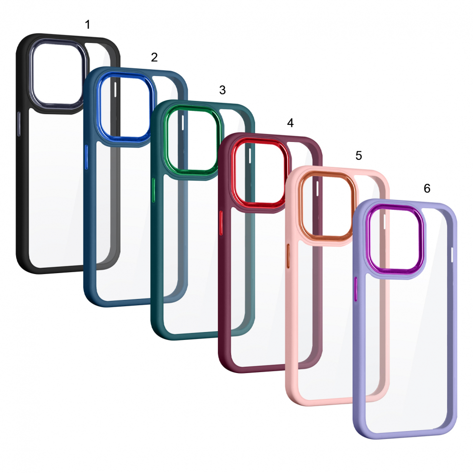 Чехол iPhone 14 Pro цветной бампер