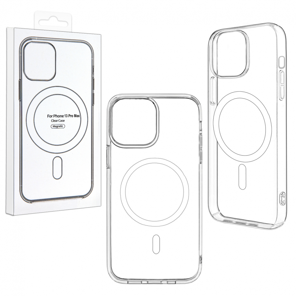 Чехол iPhone 13 Pro Max Clear Case (MagSafe) TPU+PC
