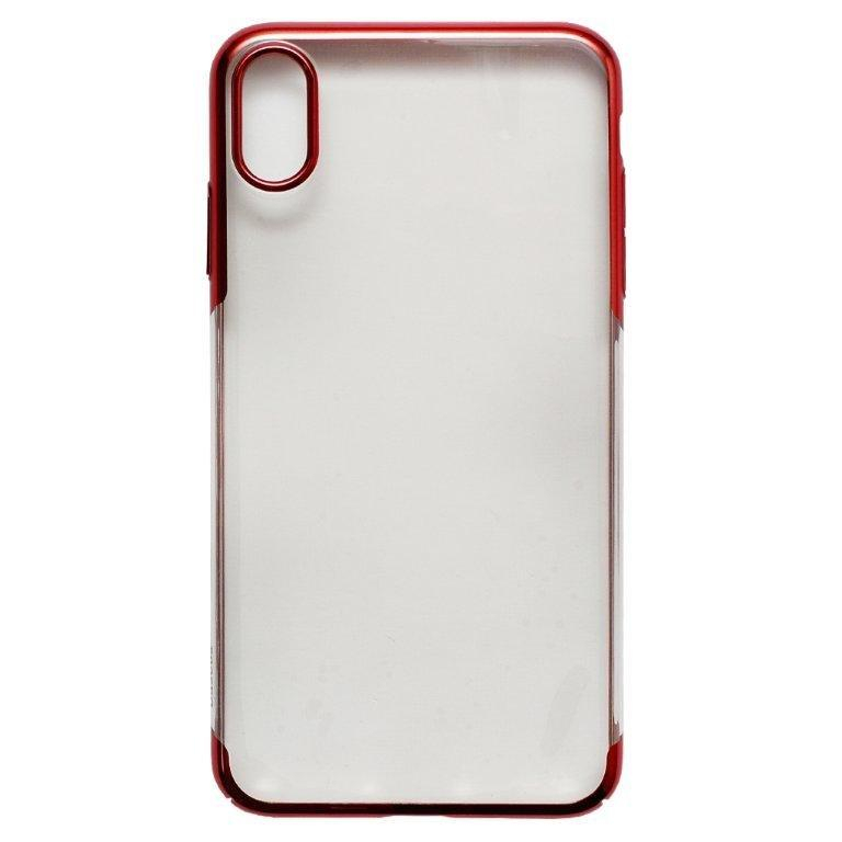 Чехол iPhone XS Max Baseus Glitter Case с рамкой красный