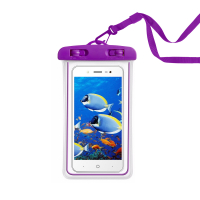 Чехол влагоустойчивый max 6,7&quot; светящийся фиолетовый