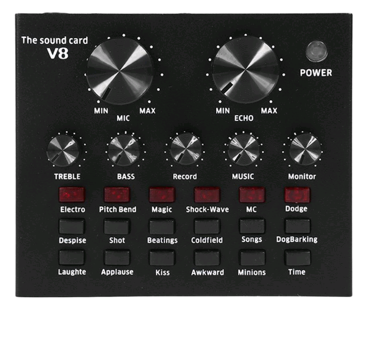 Внешняя звуковая карта V8 (60шт/кор)