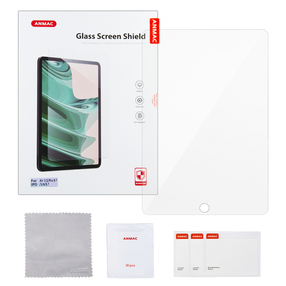 Защитное стекло iPad Air/Air 2/Pro 9.7/New 9.7(2017/2018) 5/6 поколение 0.3mm 2.5D ANMAC