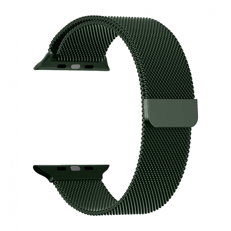 Ремешок для Apple watch 38/40/41mm Milanese loop Тёмно-зелёный (Dark Green)