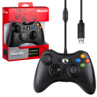 Джойстик XBOX 360 Wired Controller (проводной) черный (50шт/кор)