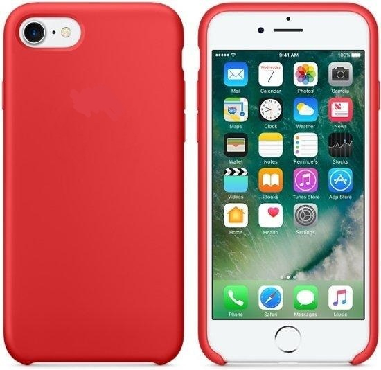 Чехол iPhone 8 Silicon Case  Red (PRODUCT) (c LOGO)