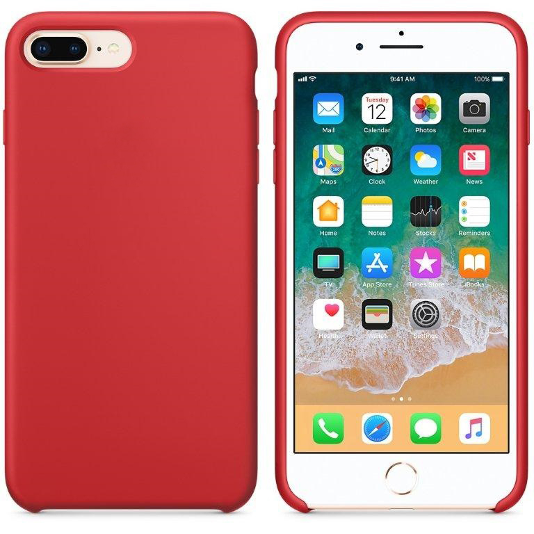 Чехол iPhone 8 Plus Silicon Case  Red (PRODUCT) (c LOGO)