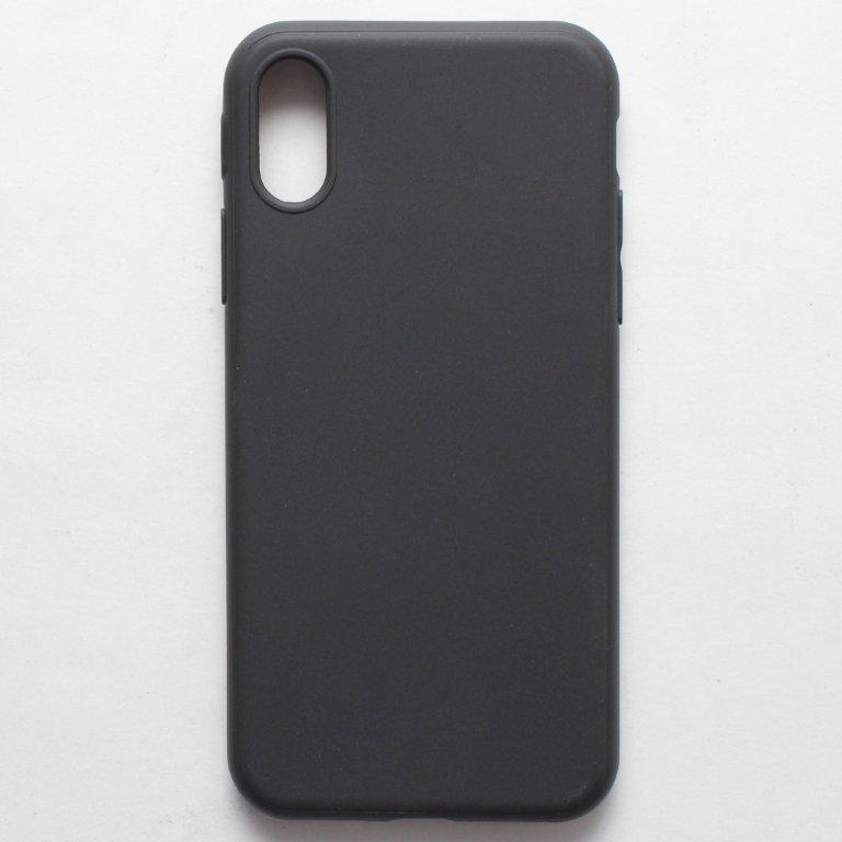 Чехол iPhone XS matte 1.3 mm 1001 черный (без обмена и возврата)