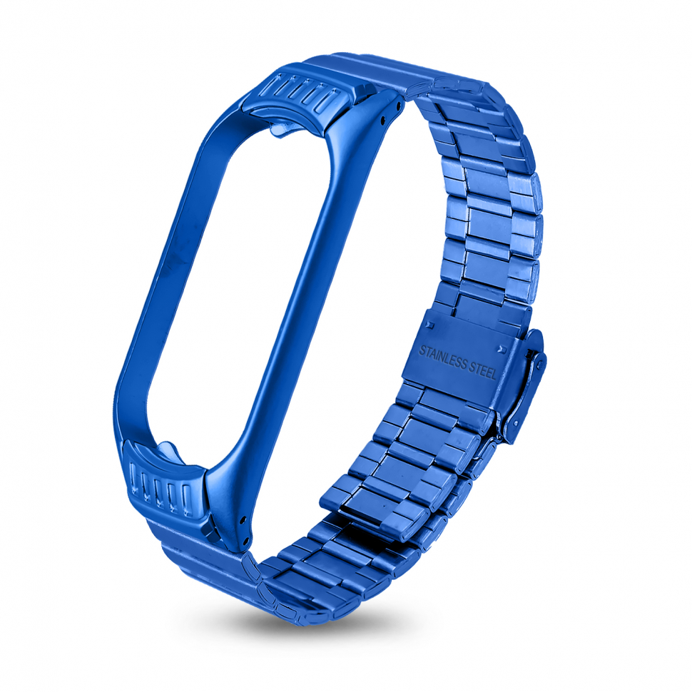 Ремешок для Mi Band 5 Milanese синий (Blue) #3