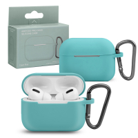 Чехол Airpods Pro Hang Silicon Сase с карабином   SL coast blue