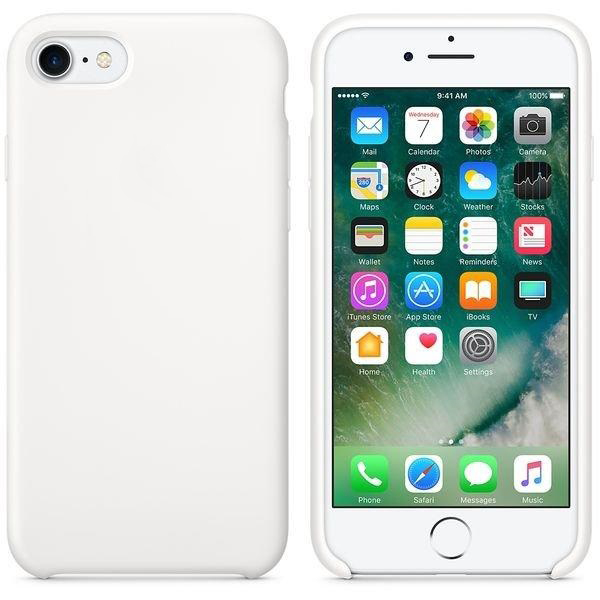 Чехол iPhone 8 Silicon Case  White (c LOGO)