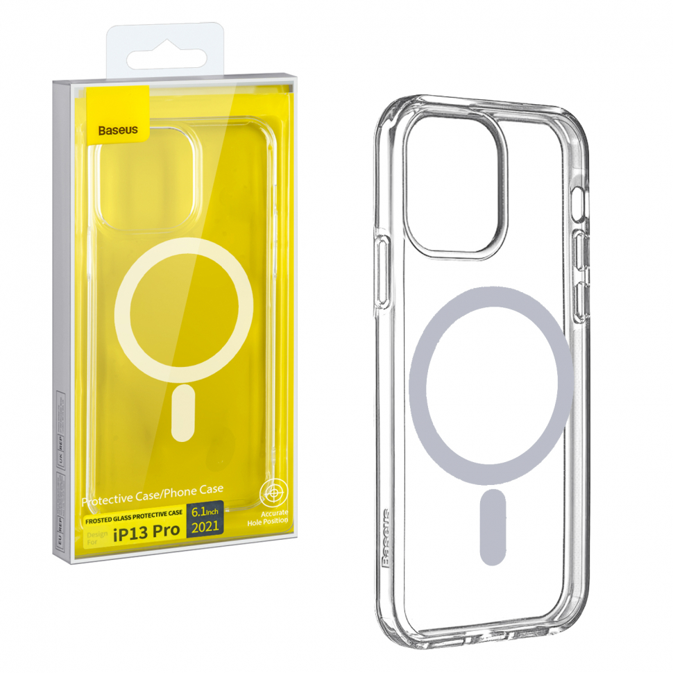 Чехол iPhone 13 Pro (6.1) Crystal Magnetic Phone Case Baseus прозрачный