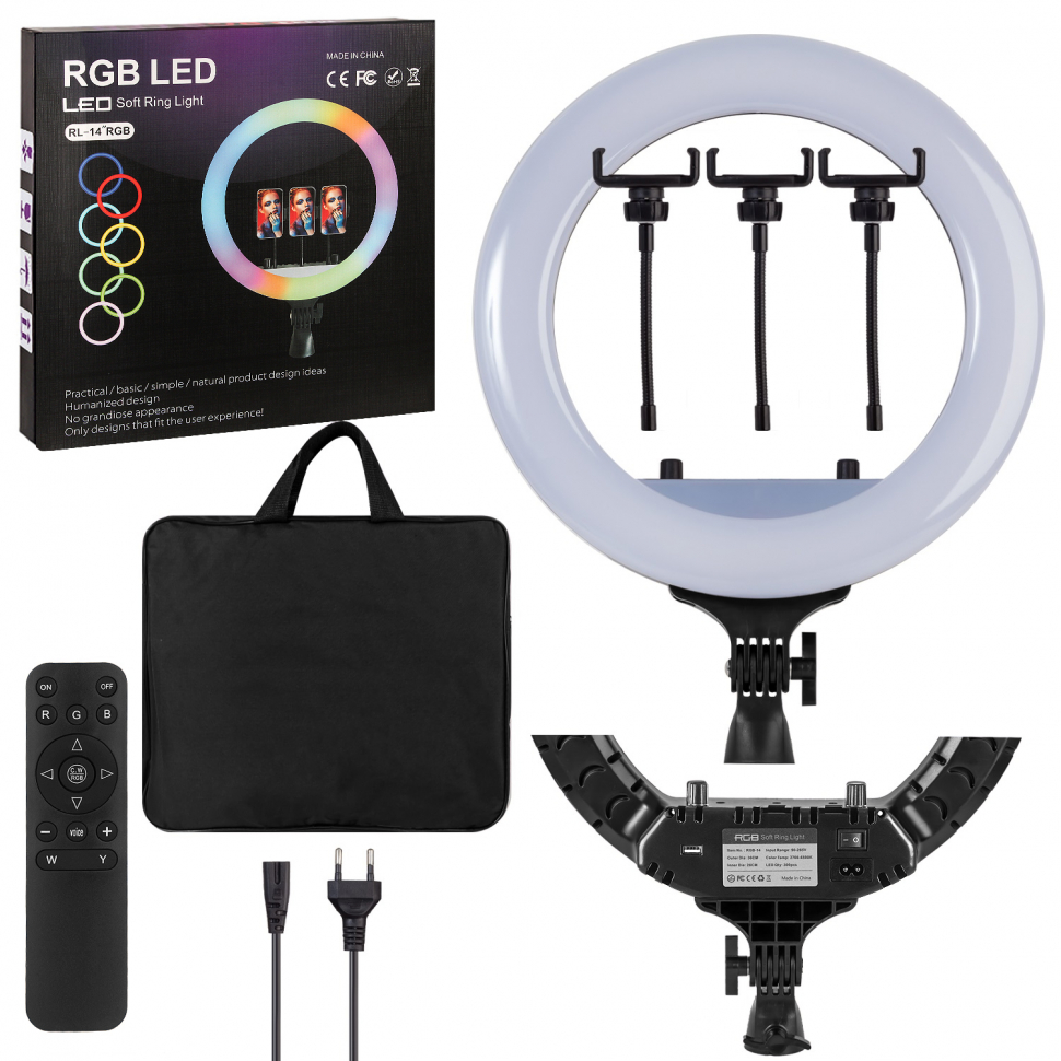 Селфи кольцо 36cm 14" RL-14RGB (10 шт/кор)