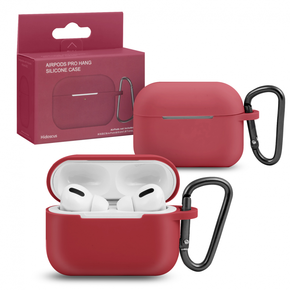 Чехол Airpods Pro Hang Silicon Сase с карабином   SL hidoscus