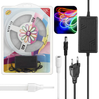 Светодиодная лента 5м гибкая неоновая белая