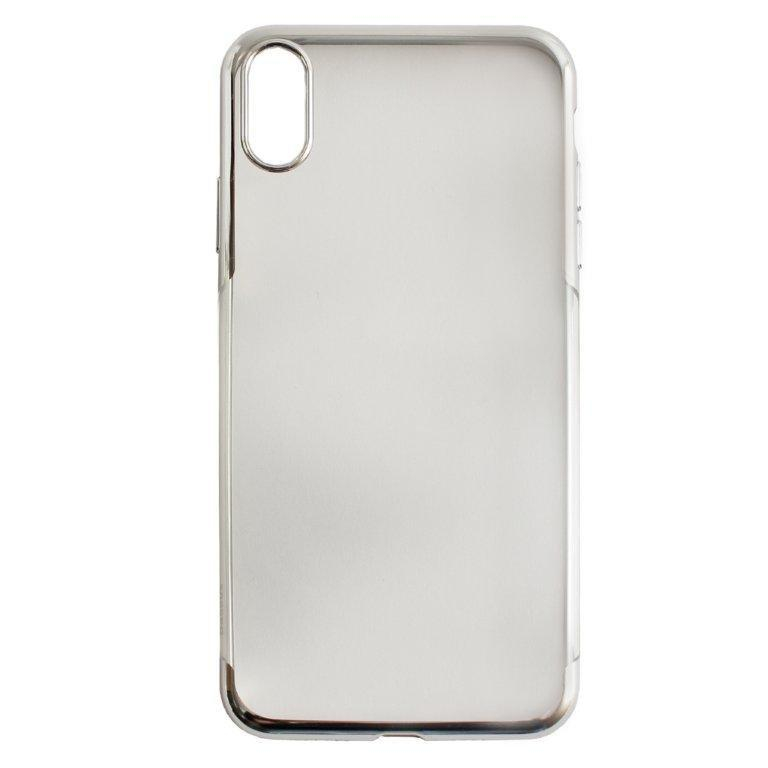 Чехол iPhone XS Max Baseus Shining с рамкой серебро