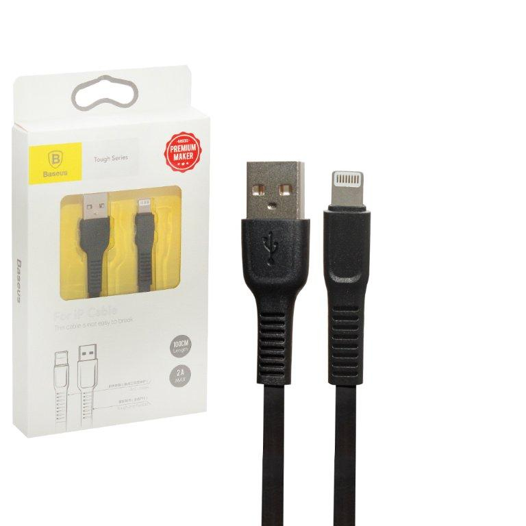 Кабель USB Lightning 1m 2A Tough Series Cable Baseus черный