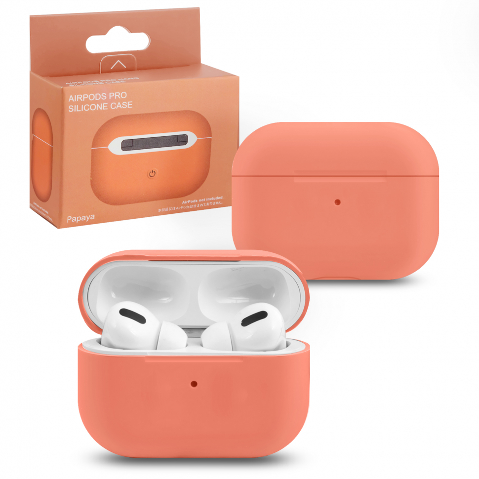 Чехол Airpods Pro Silicone Papaya