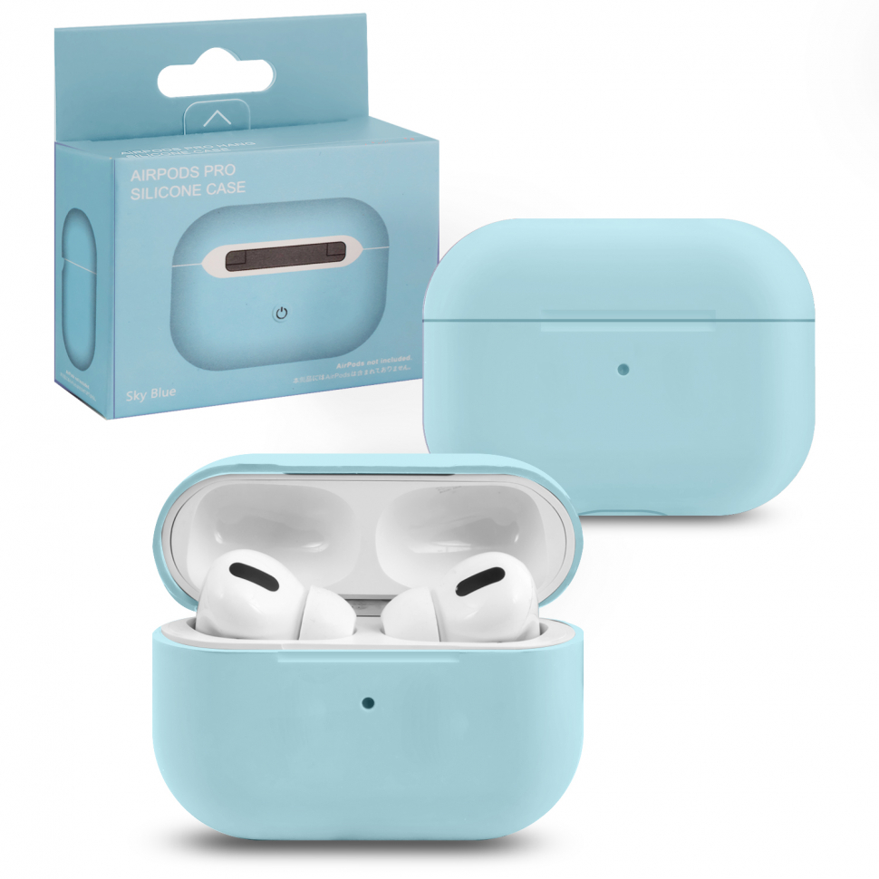 Чехол Airpods Pro Silicone Sky Blue