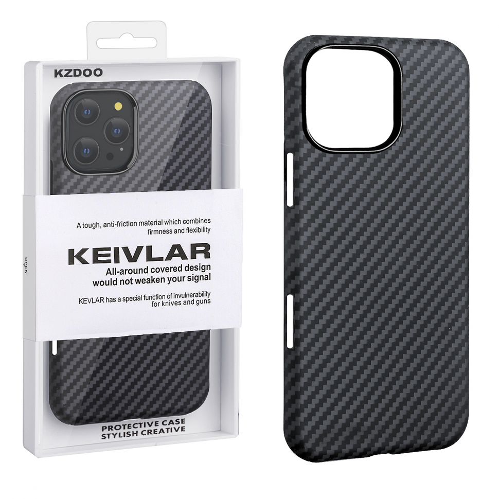 Чехол iPhone 16 Pro Max Kevlar Black K-DOO